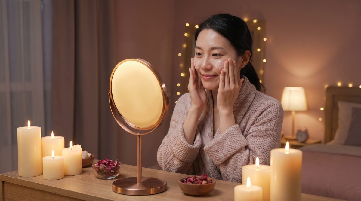 香蕉视频夜间护肤视频演示，女性自我照顾生活视频，温暖疗愈氛围，0yyoa09.cn